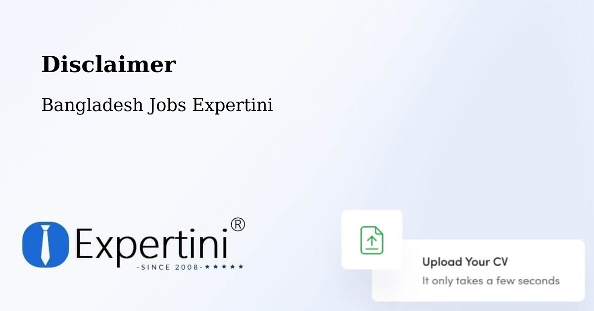 Disclaimer – Natore - Bangladesh Jobs Expertini